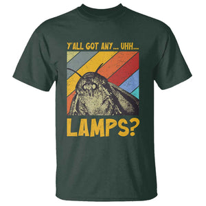 Funny Moth T Shirt Y'all Got Any Lamps Insect Meme TS11 Dark Forest Green Print Your Wear