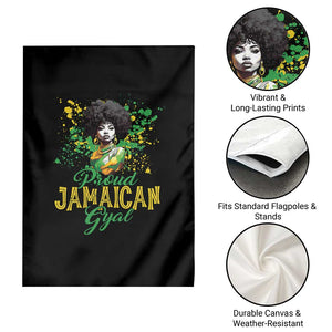Proud Jamaican Gyal Garden Flag Afro Black Girls Jamaica Flag TS11 Print Your Wear