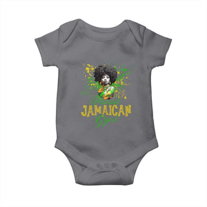 Proud Jamaican Gyal Baby Onesie Afro Black Girls Jamaica Flag TS11 Charcoal Print Your Wear