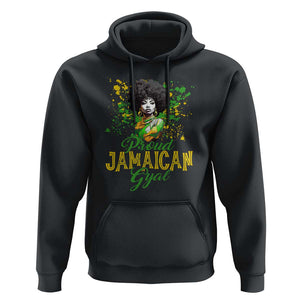 Proud Jamaican Gyal Hoodie Afro Black Girls Jamaica Flag TS11 Black Print Your Wear