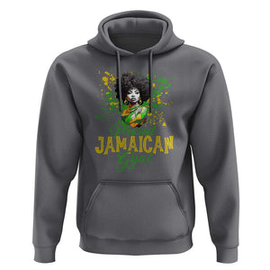 Proud Jamaican Gyal Hoodie Afro Black Girls Jamaica Flag TS11 Charcoal Print Your Wear