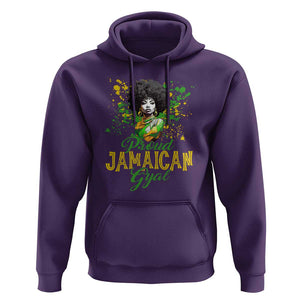 Proud Jamaican Gyal Hoodie Afro Black Girls Jamaica Flag TS11 Purple Print Your Wear