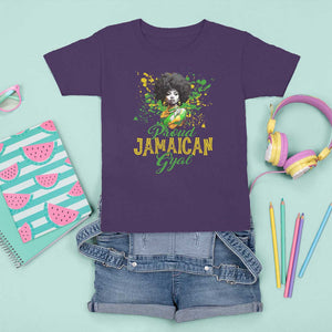Proud Jamaican Gyal T Shirt For Kid Afro Black Girls Jamaica Flag TS11 Purple Print Your Wear