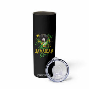 Proud Jamaican Gyal Skinny Tumbler Afro Black Girls Jamaica Flag TS11 Print Your Wear