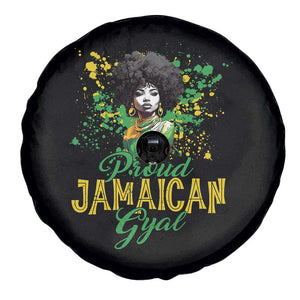 Proud Jamaican Gyal Spare Tire Cover Afro Black Girls Jamaica Flag TS11 Print Your Wear