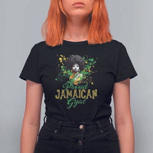 Proud Jamaican Gyal T Shirt For Women Afro Black Girls Jamaica Flag TS11 Black Print Your Wear