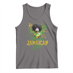 Proud Jamaican Gyal Tank Top Afro Black Girls Jamaica Flag TS11 Deep Heather Print Your Wear