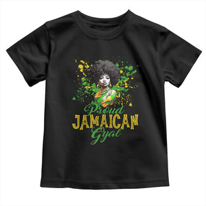 Proud Jamaican Gyal Toddler T Shirt Afro Black Girls Jamaica Flag TS11 Black Print Your Wear