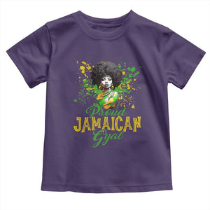 Proud Jamaican Gyal Toddler T Shirt Afro Black Girls Jamaica Flag TS11 Purple Print Your Wear