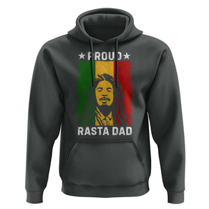 Proud Rasta Dad Hoodie Rastafarian Jamaica Father's Day TS11 Dark Heather Print Your Wear