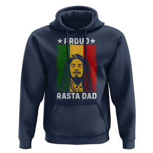 Proud Rasta Dad Hoodie Rastafarian Jamaica Father's Day TS11 Navy Print Your Wear