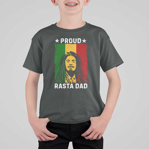 Proud Rasta Dad T Shirt For Kid Rastafarian Jamaica Father's Day TS11 Dark Heather Print Your Wear