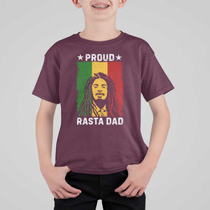 Proud Rasta Dad T Shirt For Kid Rastafarian Jamaica Father's Day TS11 Maroon Print Your Wear