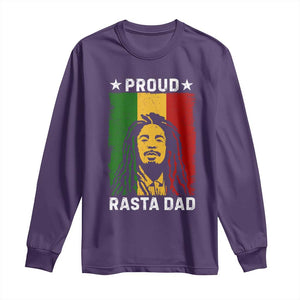 Proud Rasta Dad Long Sleeve Shirt Rastafarian Jamaica Father's Day TS11 Purple Print Your Wear