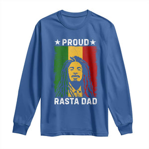 Proud Rasta Dad Long Sleeve Shirt Rastafarian Jamaica Father's Day TS11 Royal Blue Print Your Wear