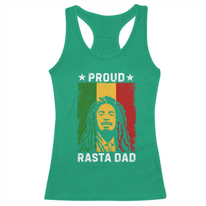 Proud Rasta Dad Racerback Tank Top Rastafarian Jamaica Father's Day TS11 Irish Green Print Your Wear