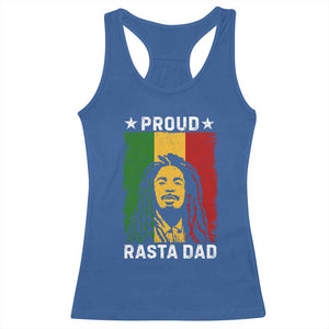 Proud Rasta Dad Racerback Tank Top Rastafarian Jamaica Father's Day TS11 Royal Blue Print Your Wear