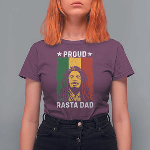 Proud Rasta Dad T Shirt For Women Rastafarian Jamaica Father's Day TS11 Maroon Print Your Wear
