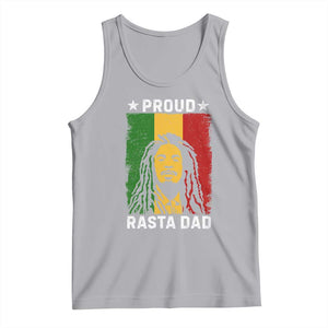 Proud Rasta Dad Tank Top Rastafarian Jamaica Father's Day TS11 Athletic Heather Print Your Wear