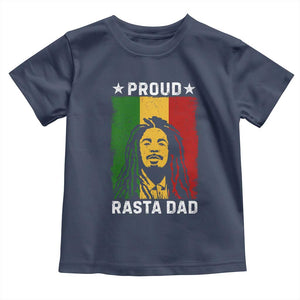 Proud Rasta Dad Toddler T Shirt Rastafarian Jamaica Father's Day TS11 Navy Print Your Wear