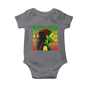 Rasta Mom Baby Onesie Jamaican Black Girls Flag Dreadlocks TS11 Charcoal Print Your Wear