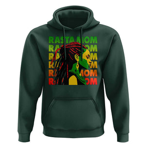 Rasta Mom Hoodie Jamaican Black Girls Flag Dreadlocks TS11 Dark Forest Green Print Your Wear
