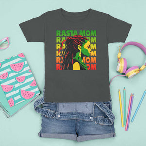 Rasta Mom T Shirt For Kid Jamaican Black Girls Flag Dreadlocks TS11 Dark Heather Print Your Wear