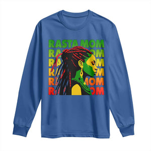 Rasta Mom Long Sleeve Shirt Jamaican Black Girls Flag Dreadlocks TS11 Royal Blue Print Your Wear