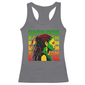 Rasta Mom Racerback Tank Top Jamaican Black Girls Flag Dreadlocks TS11 Charcoal Print Your Wear