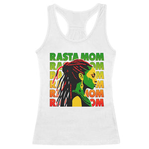 Rasta Mom Racerback Tank Top Jamaican Black Girls Flag Dreadlocks TS11 White Print Your Wear