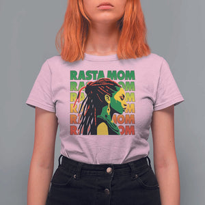 Rasta Mom T Shirt For Women Jamaican Black Girls Flag Dreadlocks TS11 Light Pink Print Your Wear