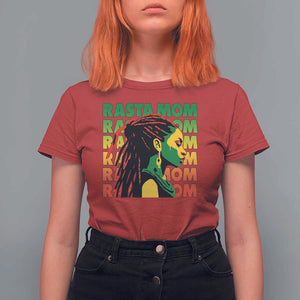 Rasta Mom T Shirt For Women Jamaican Black Girls Flag Dreadlocks TS11 Red Print Your Wear