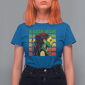 Rasta Mom T Shirt For Women Jamaican Black Girls Flag Dreadlocks TS11 Royal Blue Print Your Wear