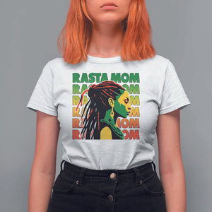 Rasta Mom T Shirt For Women Jamaican Black Girls Flag Dreadlocks TS11 White Print Your Wear
