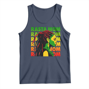Rasta Mom Tank Top Jamaican Black Girls Flag Dreadlocks TS11 Navy Print Your Wear