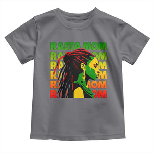 Rasta Mom Toddler T Shirt Jamaican Black Girls Flag Dreadlocks TS11 Charcoal Print Your Wear