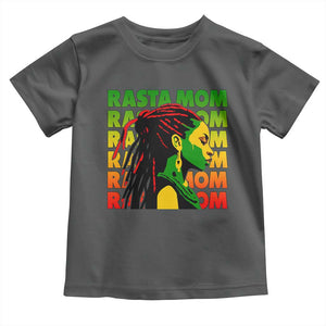 Rasta Mom Toddler T Shirt Jamaican Black Girls Flag Dreadlocks TS11 Dark Heather Print Your Wear