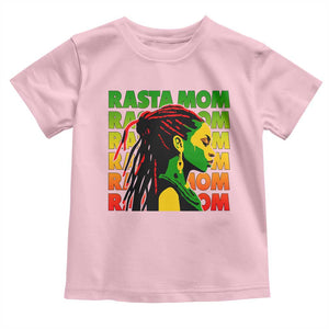 Rasta Mom Toddler T Shirt Jamaican Black Girls Flag Dreadlocks TS11 Light Pink Print Your Wear