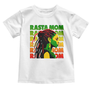 Rasta Mom Toddler T Shirt Jamaican Black Girls Flag Dreadlocks TS11 White Print Your Wear