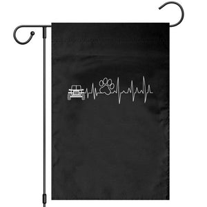 4x4 Off Road Car Riding Vintage Pet Paw Heartbeat Garden Flag TS11 Black Print Your Wear