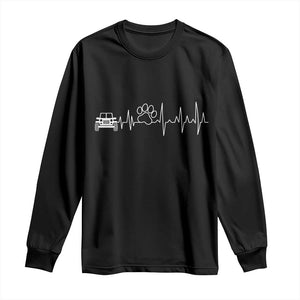 4x4 Off Road Car Riding Vintage Pet Paw Heartbeat Long Sleeve Shirt TS11 Black Print Your Wear