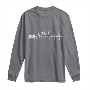 4x4 Off Road Car Riding Vintage Pet Paw Heartbeat Long Sleeve Shirt TS11 Charcoal Print Your Wear
