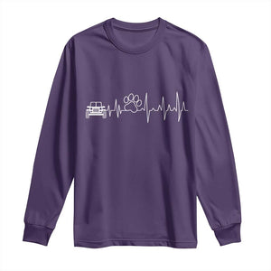 4x4 Off Road Car Riding Vintage Pet Paw Heartbeat Long Sleeve Shirt TS11 Purple Print Your Wear