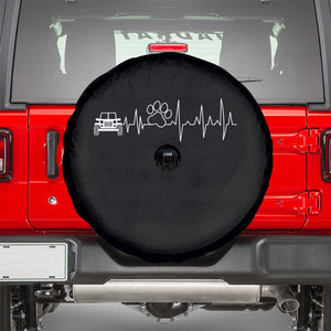 4x4 Off Road Car Riding Vintage Pet Paw Heartbeat Spare Tire Cover TS11 Black Print Your Wear