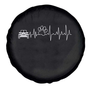 4x4 Off Road Car Riding Vintage Pet Paw Heartbeat Spare Tire Cover TS11 Print Your Wear