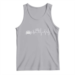 4x4 Off Road Car Riding Vintage Pet Paw Heartbeat Tank Top TS11 Athletic Heather Print Your Wear