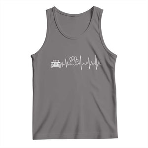 4x4 Off Road Car Riding Vintage Pet Paw Heartbeat Tank Top TS11 Deep Heather Print Your Wear