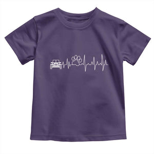 4x4 Off Road Car Riding Vintage Pet Paw Heartbeat Toddler T Shirt TS11 Purple Print Your Wear