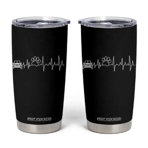 4x4 Off Road Car Riding Vintage Pet Paw Heartbeat Tumbler Cup TS11 Black Print Your Wear