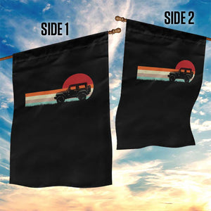 Off Road QUAD ATV Car Vintage Retro Sunset Garden Flag TS11 Print Your Wear